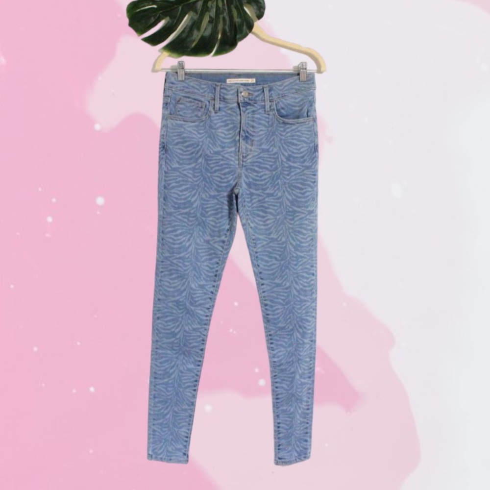 NEW Levi's 720 Zebra-Print High-Rise Super-Skinny Jeans Size 27 - Picture 2 of 16